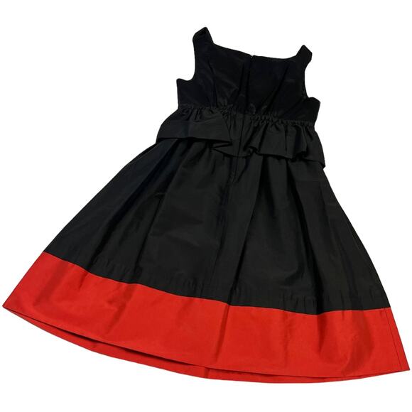 Jill Stuart Dress Black Red Colorblock Sleeveless Fit & Flare A-Line‎ Women's 4 - Picture 12 of 13